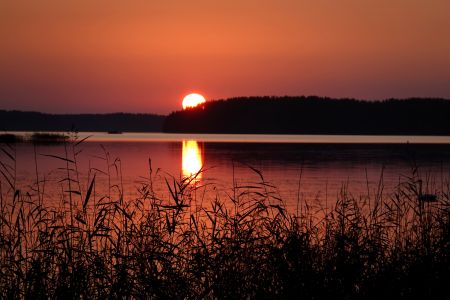 Nádherný západ slunce u Savonlinny